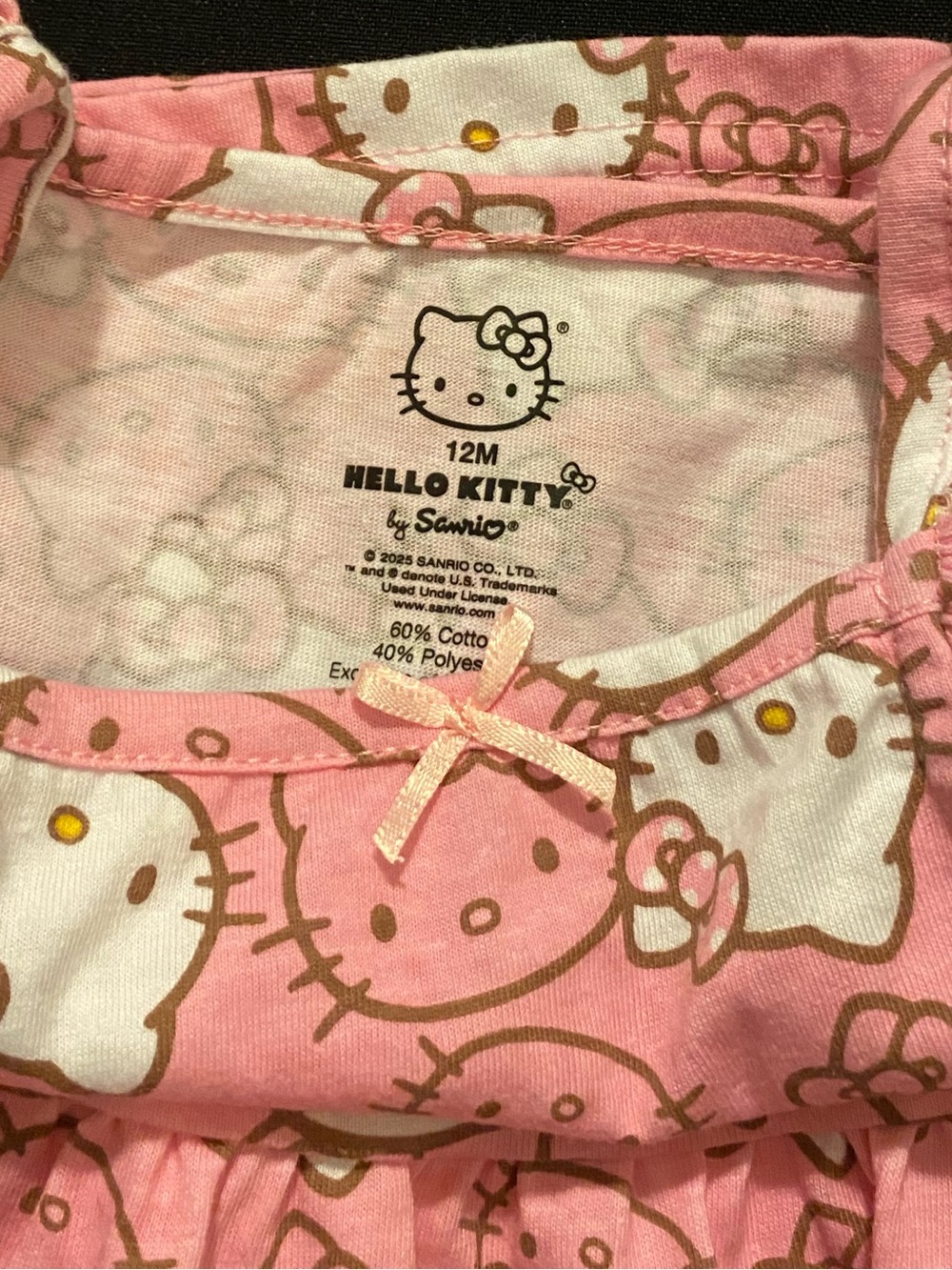 Hello Kitty Pink Printed Ruffle-Strap Dress - Picture 6 of 13